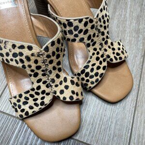 DV by Dolce Vita Size 6 Heels Sandals‎ Mule Cheetah Leopard Maud Block Heel